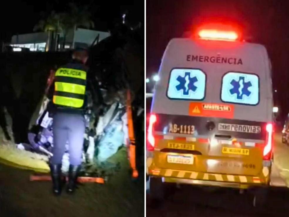 Carros envolvidos no grave acidente na SP-344