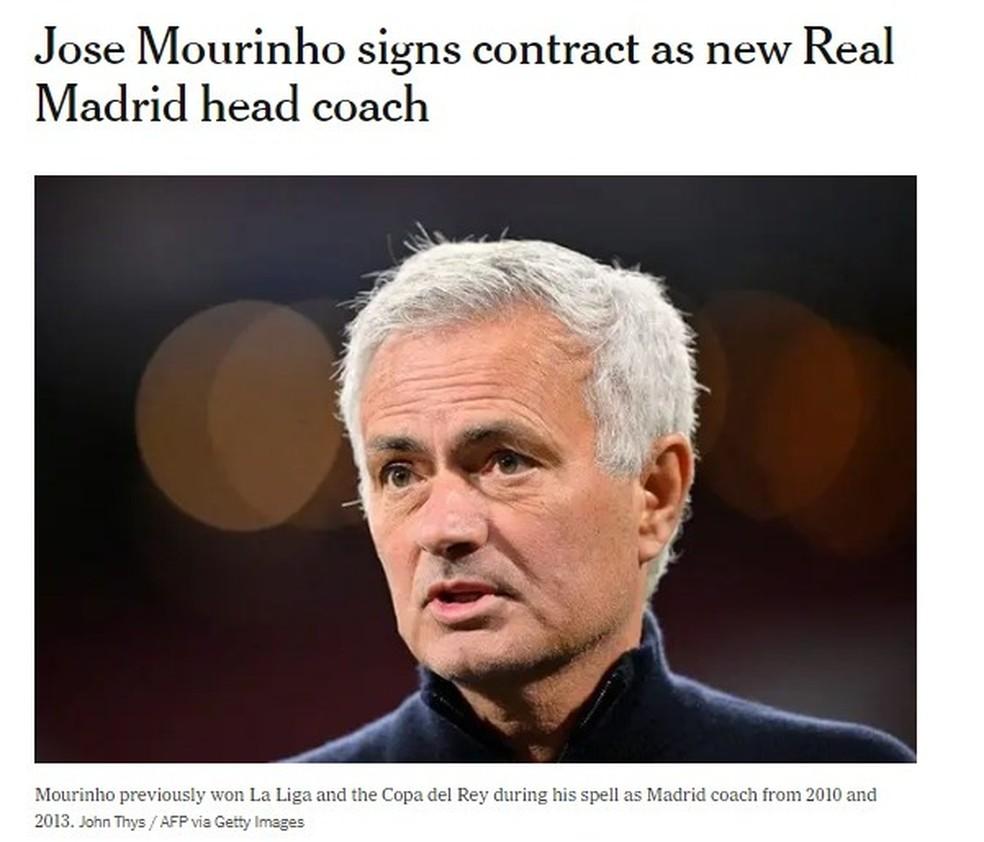 José Mourinho assina contrato como novo treinador do Real Madrid