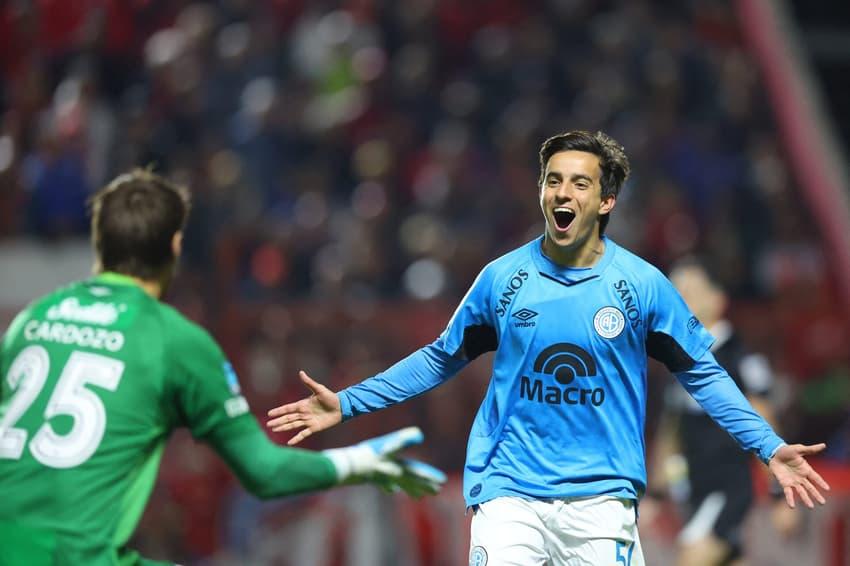 Jogadores do Belgrano comemorando a classificação para a final do Campeonato Argentino
