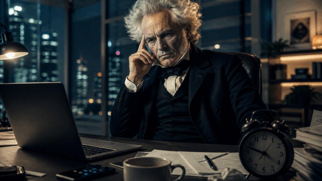 Arthur Schopenhauer, pensador pessimista e crítico da sociedade: 'A maior das loucuras é sacrificar a saúde por qualquer outro tipo de felicidade.'