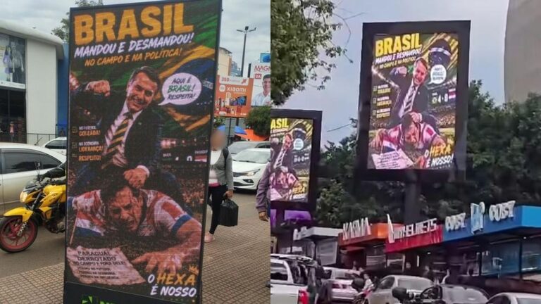 Montagem de Bolsonaro agredindo jogador Gustavo Gómez provoca revolta no Paraguai
