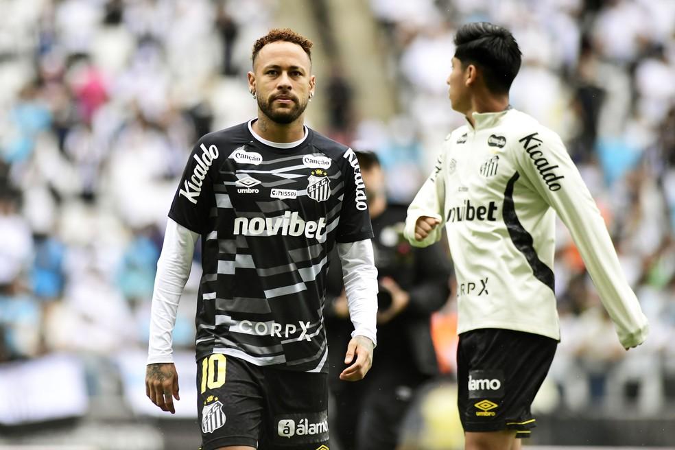 Neymar antes de Santos x Coritiba