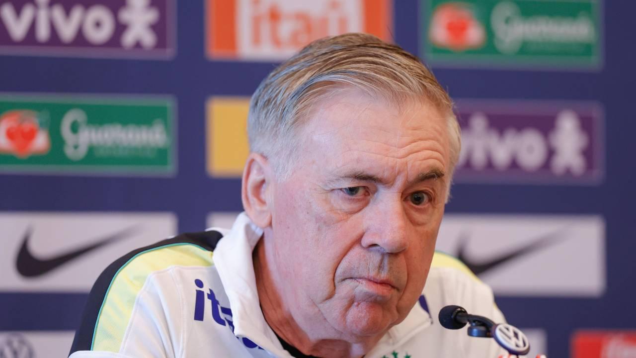 Carlo Ancelotti, técnico da seleção brasileira, em coletiva de imprensa.