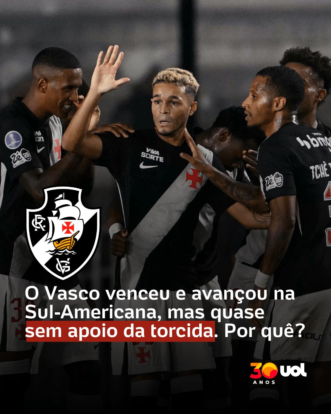 Vasco em campo durante a partida