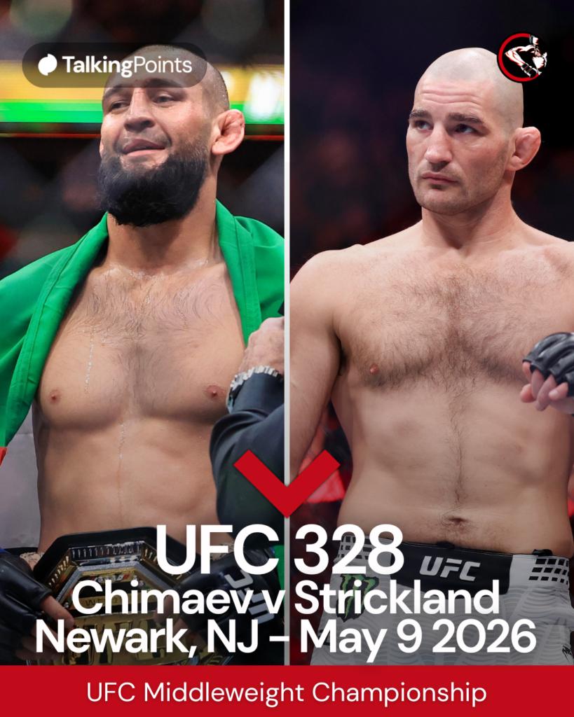 Khamzat Chimaev e Sean Strickland se enfrentam no UFC 328