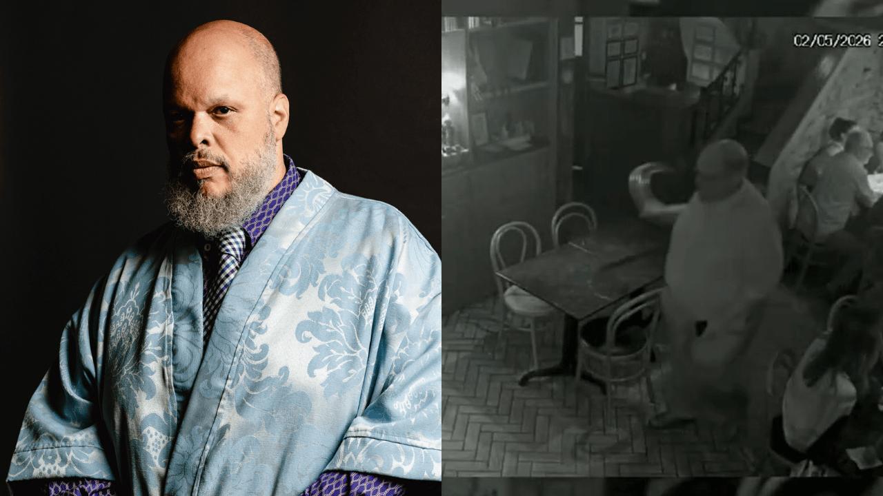 Cadeira pelos ares: Ed Motta se irritou com taxa de rolha do Grado e arremessou uma cadeira no salão do restaurante.