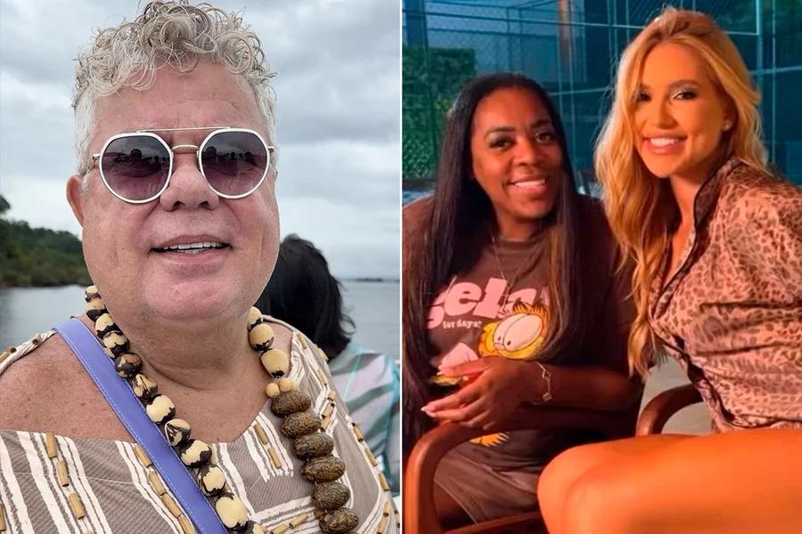 Milton Cunha, Fernanda Cristina, mãe de Vini Jr., e Virginia Fonseca