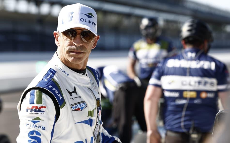 O piloto brasileiro Helio Castroneves na Indianapolis 500 Practice