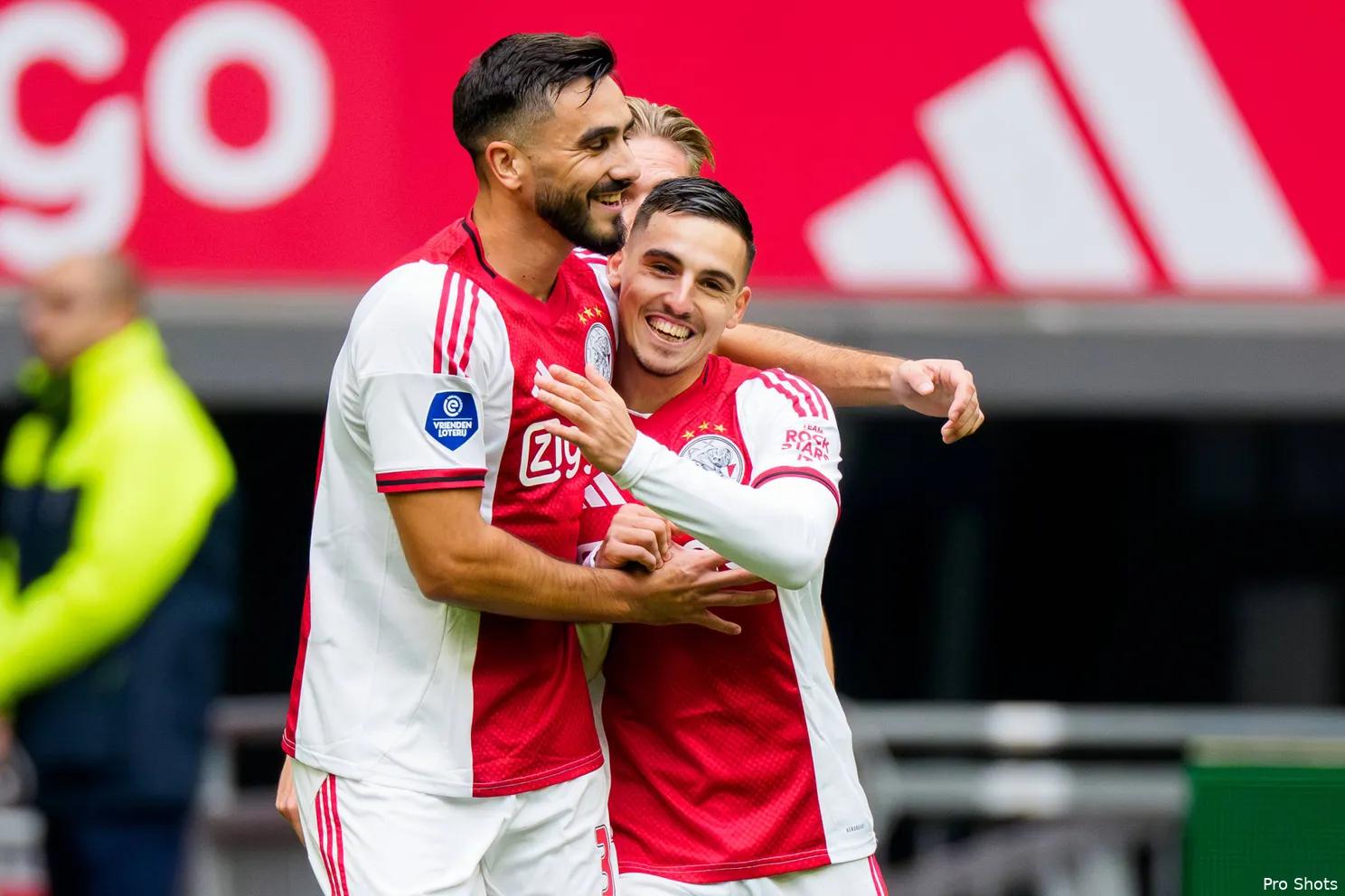 Josip Sutalo e Oscar Gloukh do Ajax em treinamento