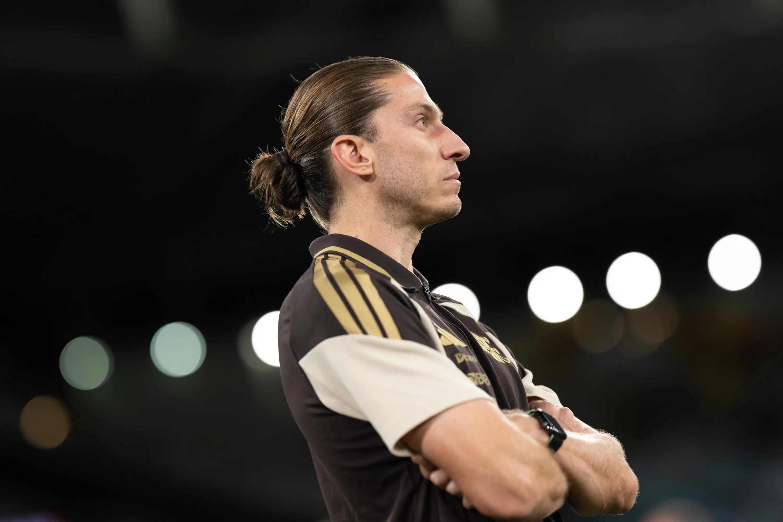 Filipe Luís quando trabalhava no Flamengo.