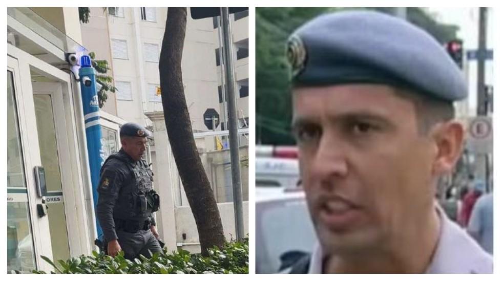 Tenente-coronel Geraldo Neto aparece em foto feita a partir da gravação de câmera de segurança de prédio de soldado que o acusa de assédio sexual.