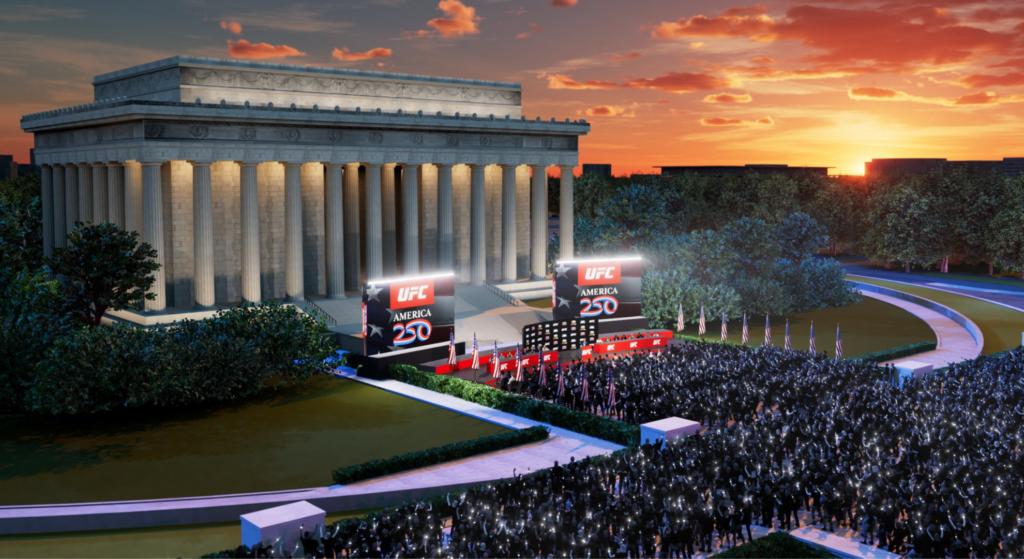 Imagens conceituais do evento UFC White House