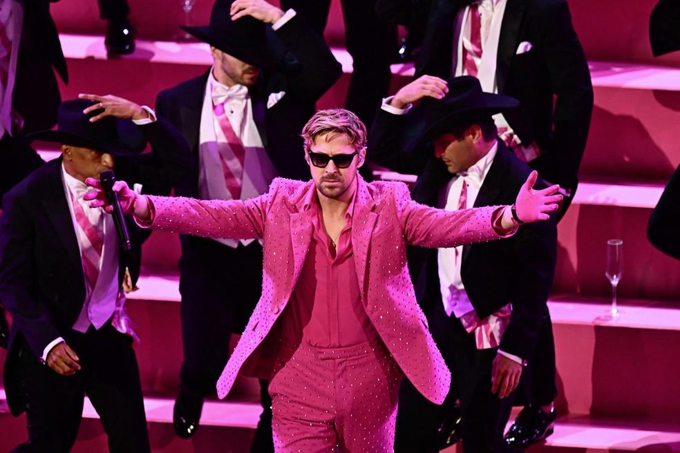 Ryan Gosling durante sua participação no Oscar 2024