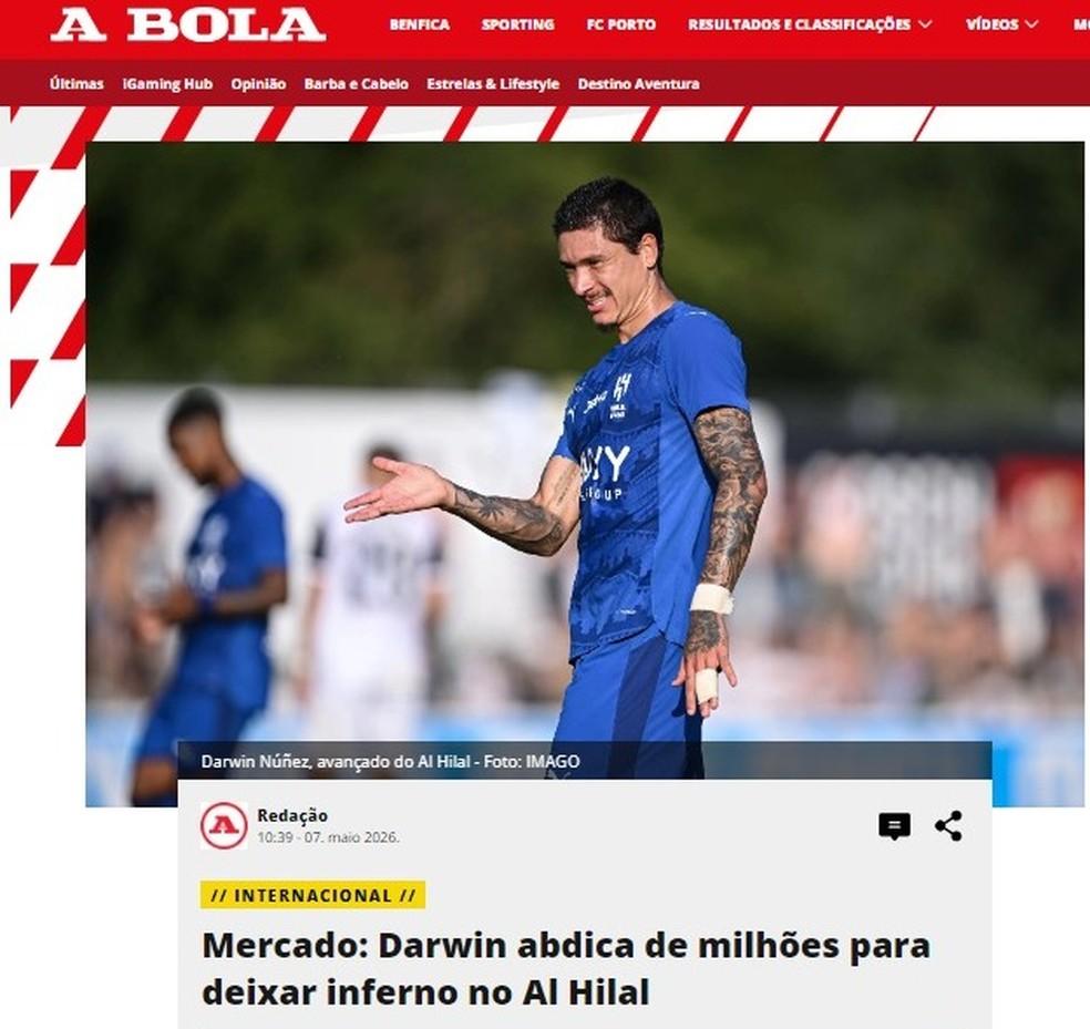 Darwin Núñez abre mão de salário milionário para deixar o Al-Hilal