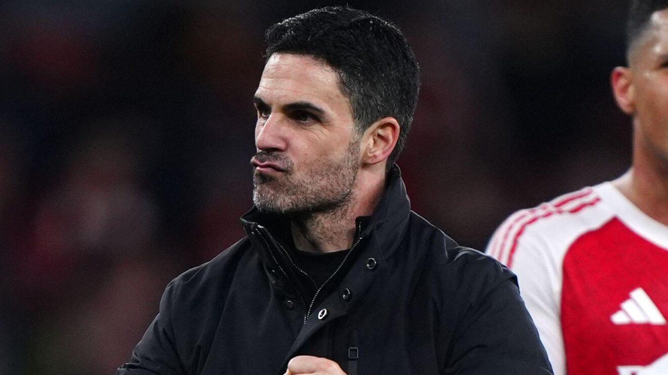 Mikel Arteta celebra