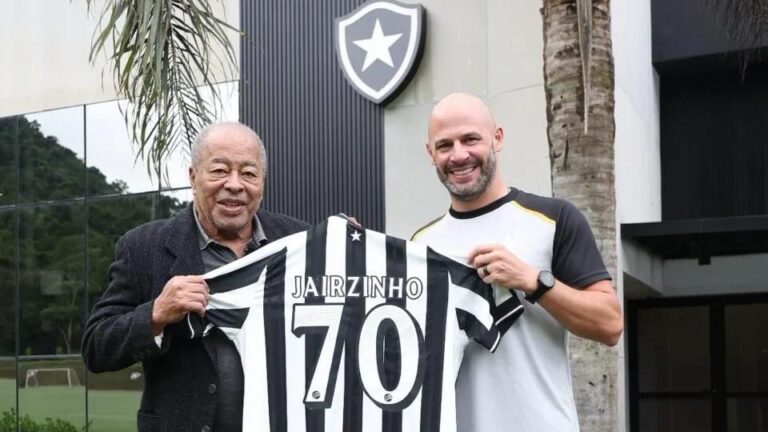 Franclim Carvalho Recebe Jairzinho em Visita Especial Antes do Jogo do Botafogo na Venezuela