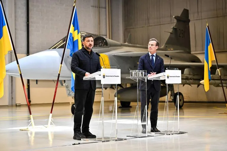 Suécia Fornecerá 36 Caças Gripen à Ucrânia em Acordo de Defesa