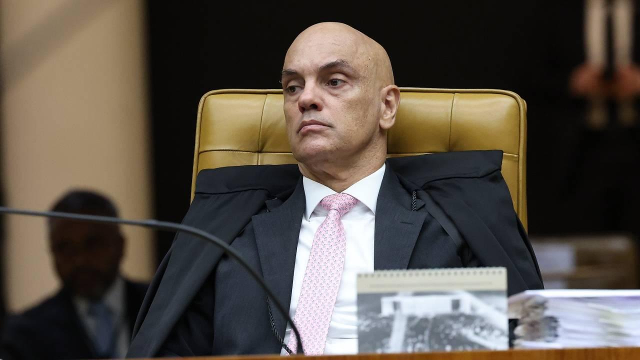 O ministro Alexandre de Moraes, durante sessão do STF