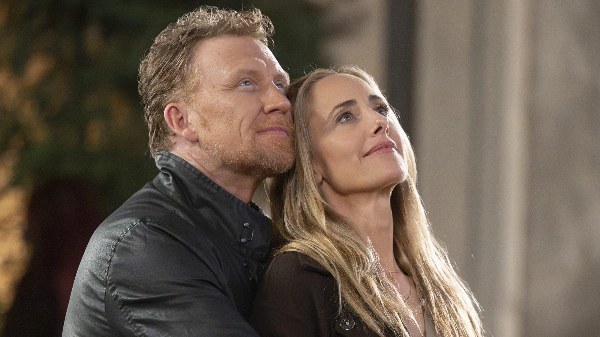 Kevin McKidd and Kim Raver in the season 22 finale of Grey's Anatomy