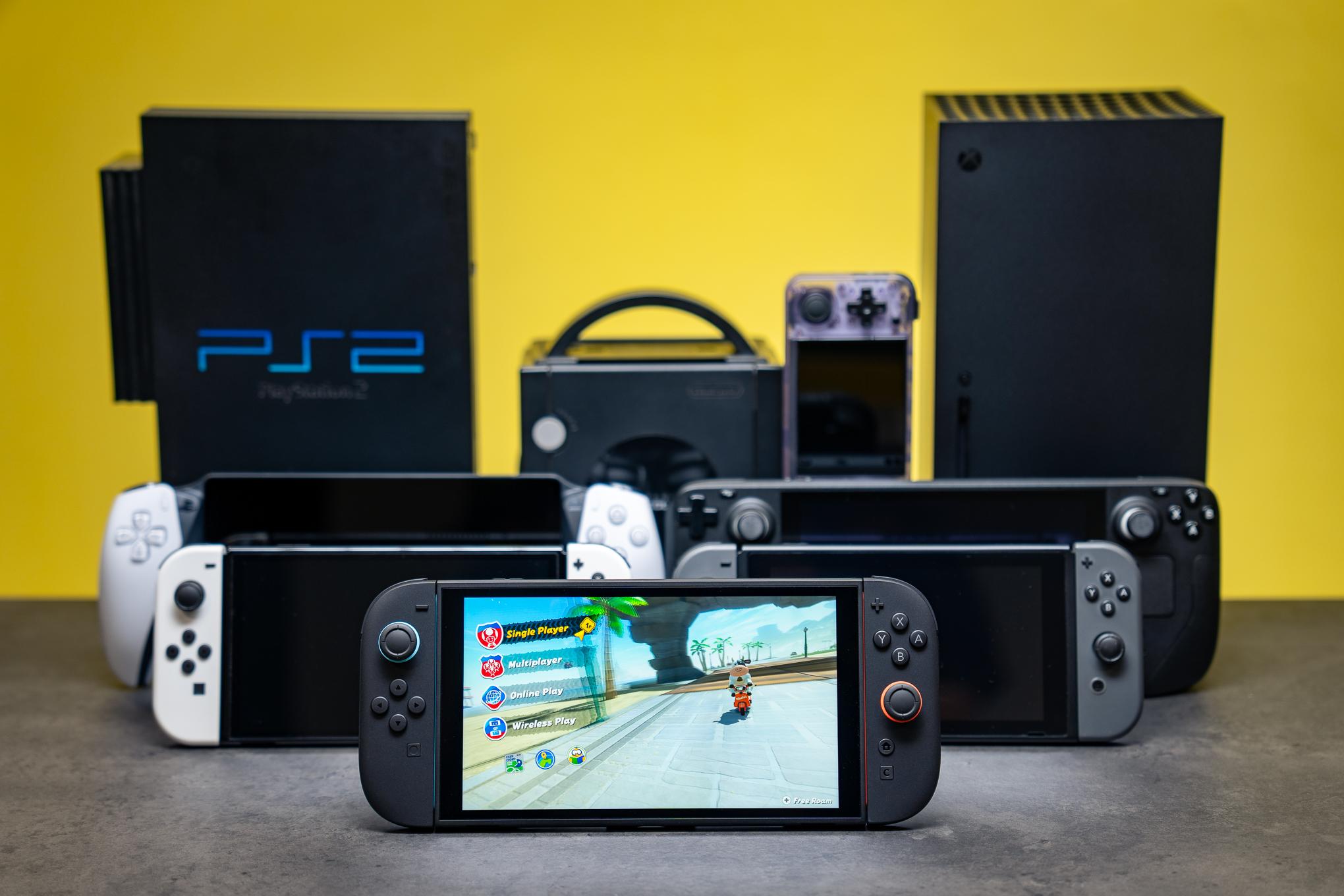 Comparação de tamanhos do Nintendo Switch 2