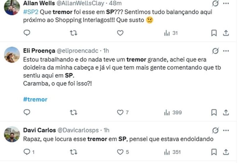 Moradores de São Paulo Sentem Tremor Após Terremoto no Chile