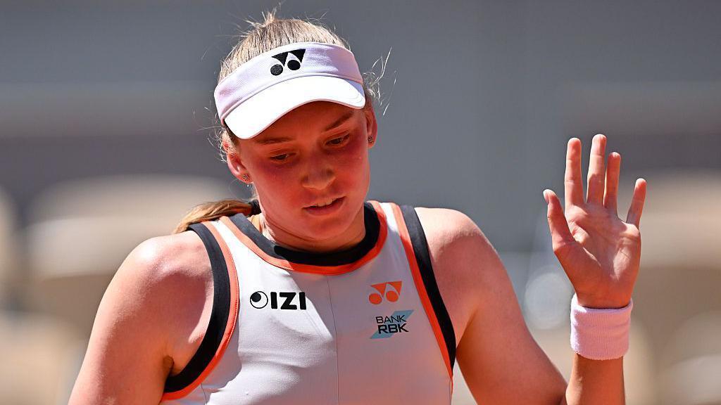 Elena Rybakina durante o torneio