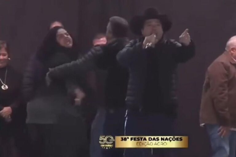 Confusão na Festa das Nações: Vereadora Tenta Tirar Microfone de Deputado em Mundo Novo