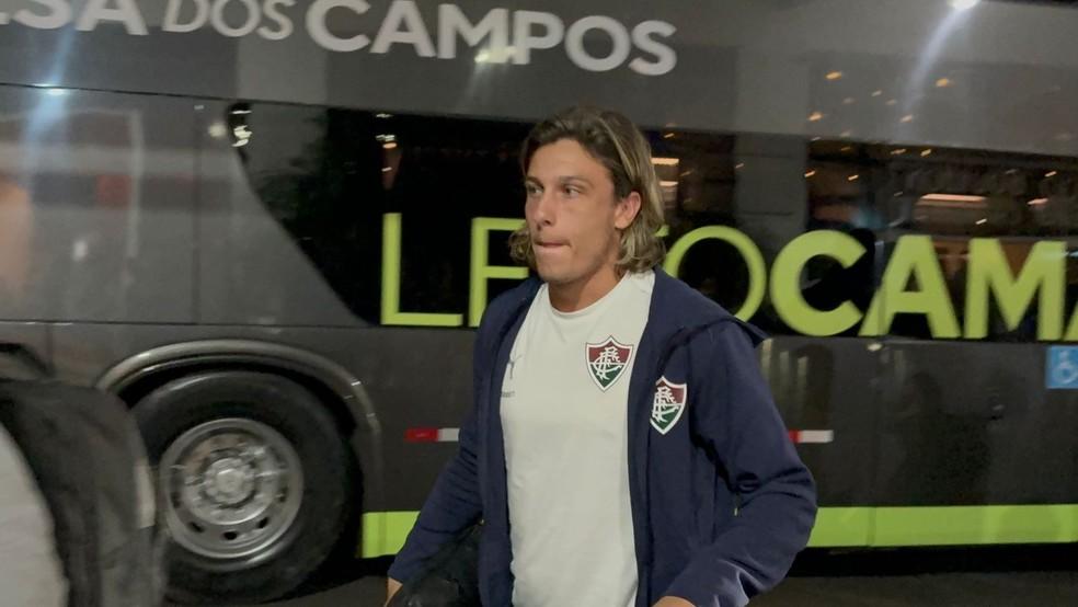 Canobbio na chegada do Fluminense