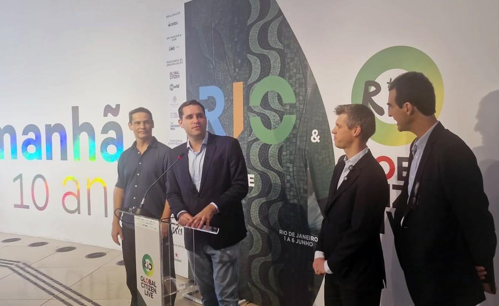 Rodrigo Medeiros, do Rio Nature Climate Week, e autoridades
