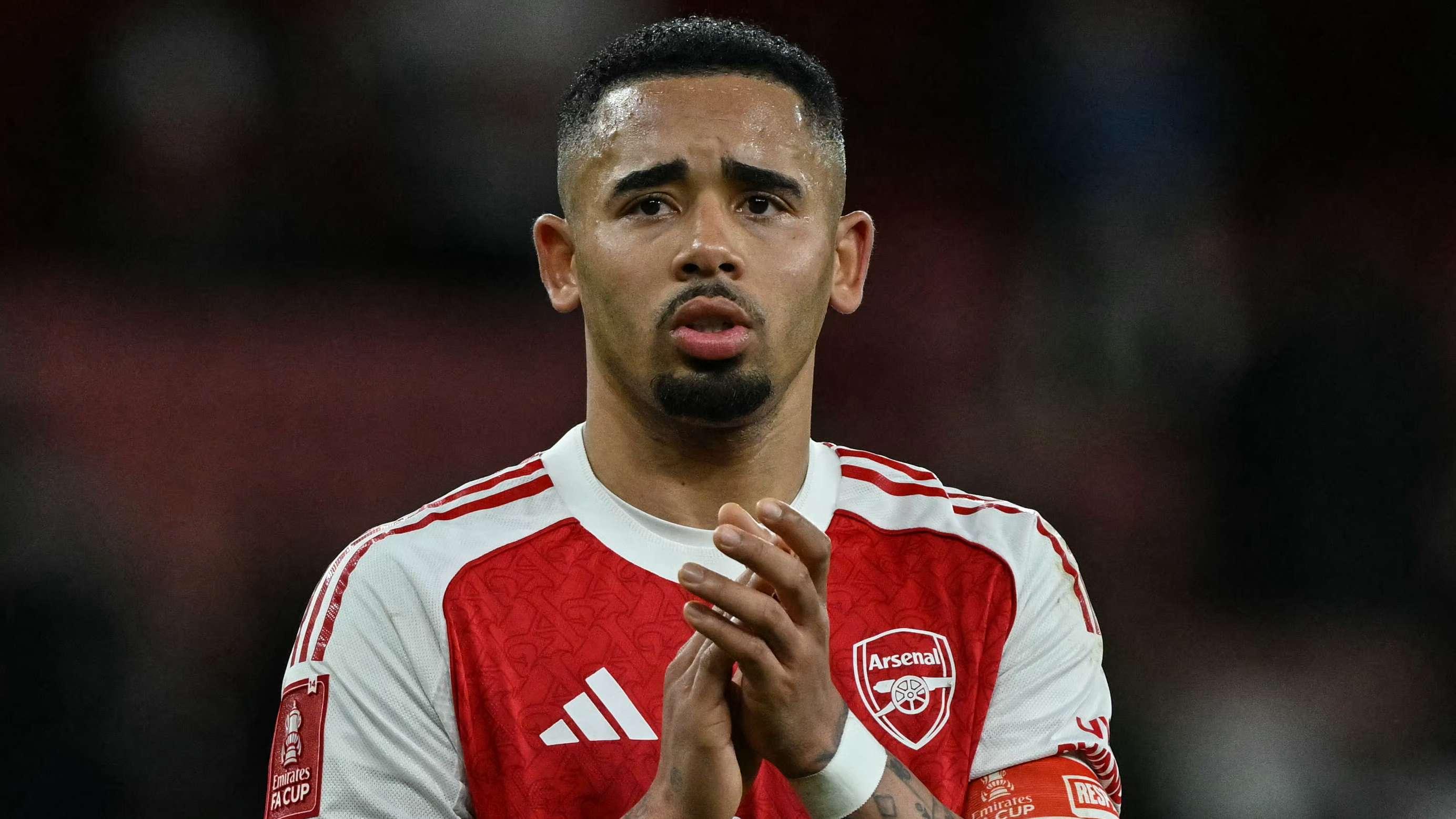 Gabriel Jesus atuando pelo Arsenal