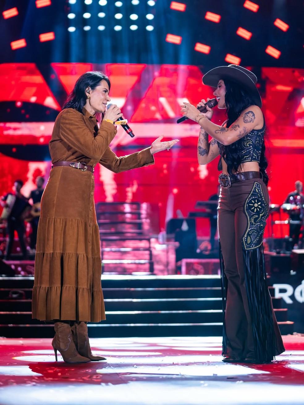 Ana Castela e Michele fizeram dueto em Ribeirão Preto