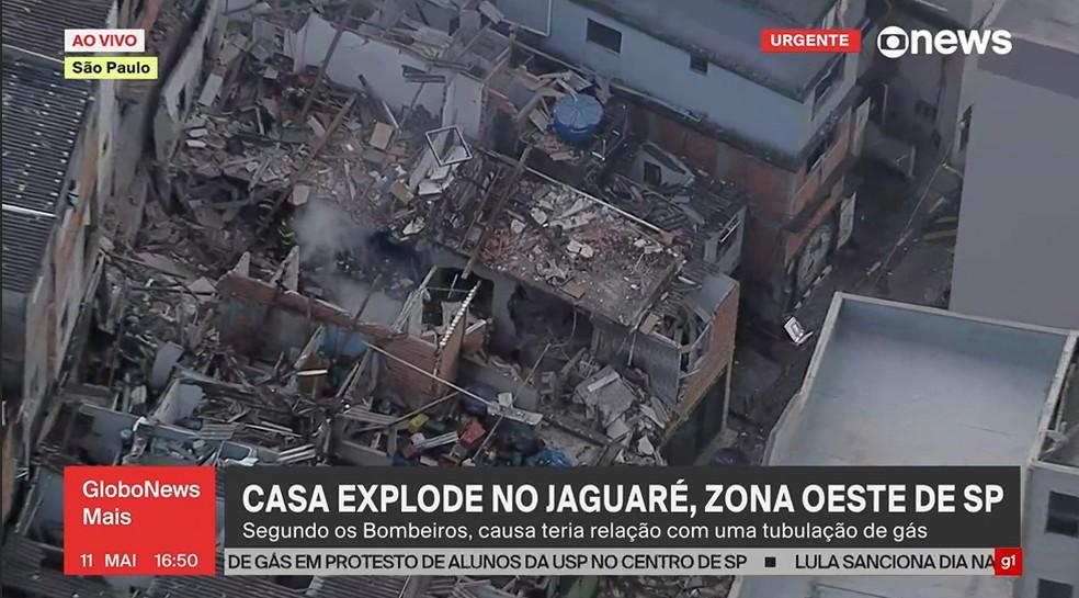 Casa explode no Jaguaré em SP