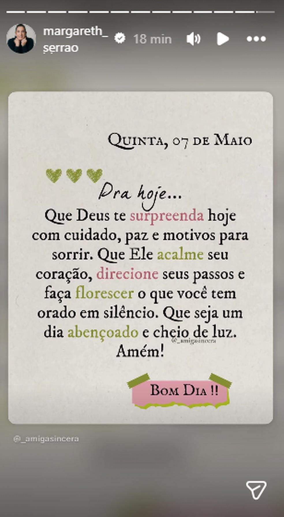 Post de Margareth Serrão