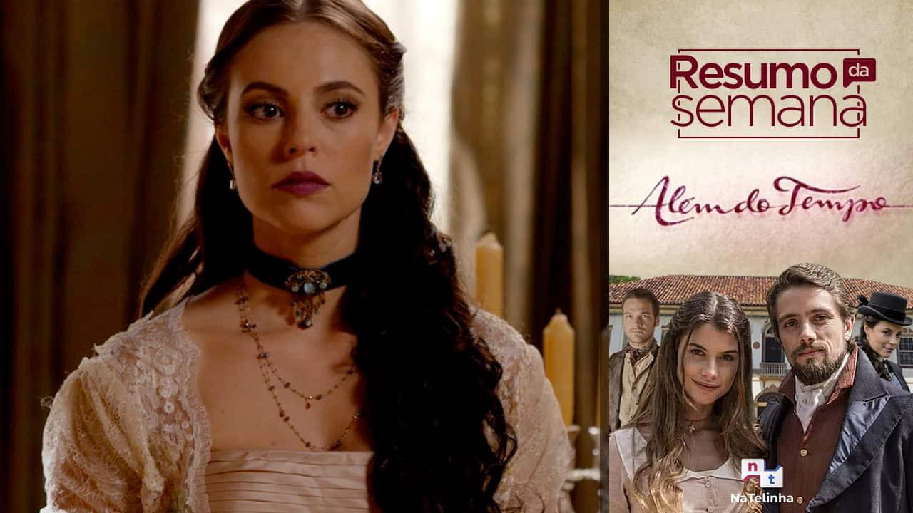 Cena com arte da novela Além do Tempo