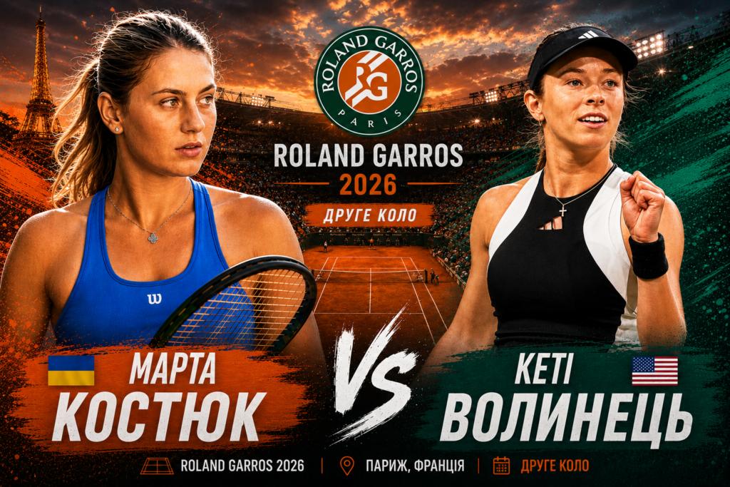 Marta Kostyuk e Katie Volynets: transmissão do segundo jogo da segunda rodada em Roland Garros.