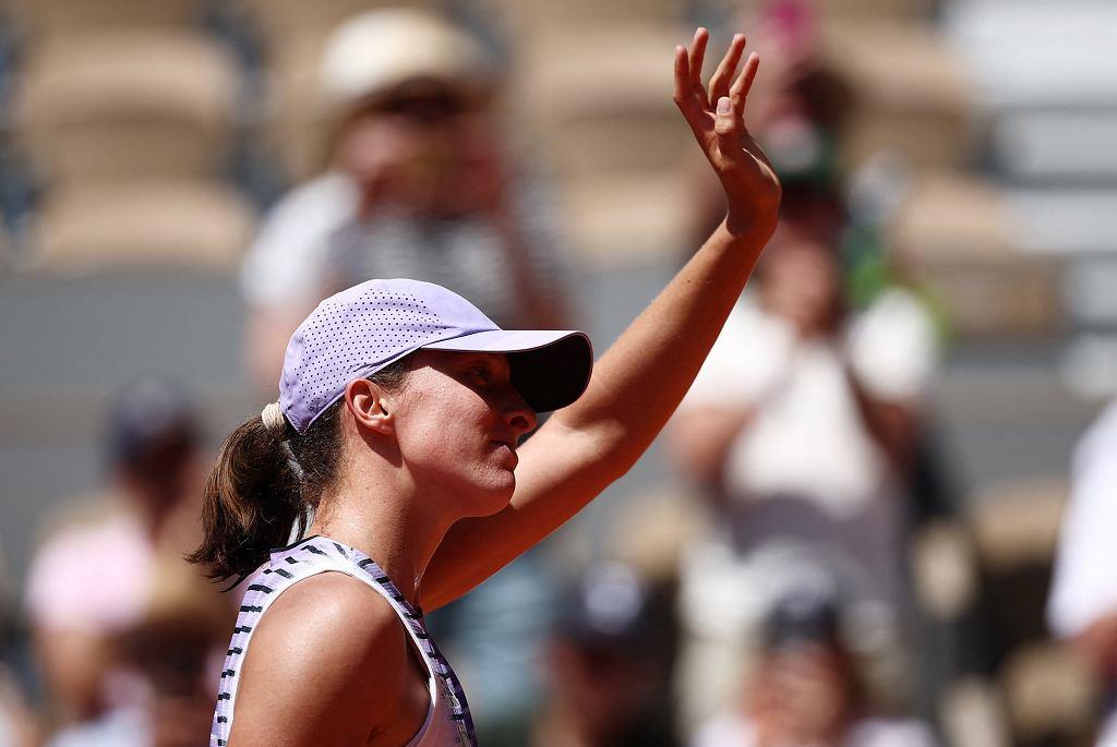 Iga Świątek durante o torneio Roland Garros