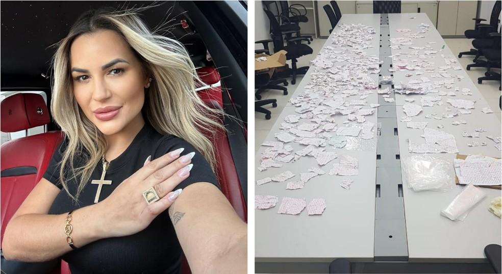 Bilhetes de integrantes do PCC interceptados pela polícia penal no presídio de Presidente Venceslau, no interior de SP