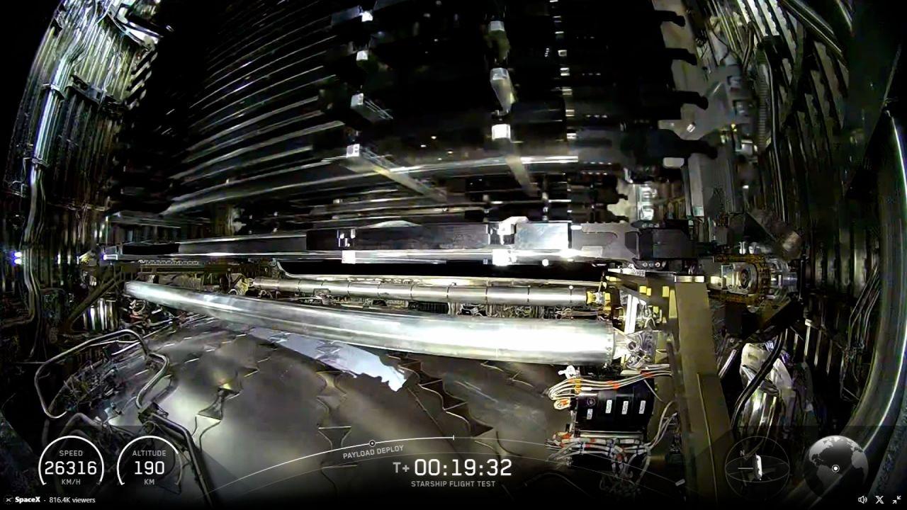 O Starship trabalha para liberar 22 satélites mock