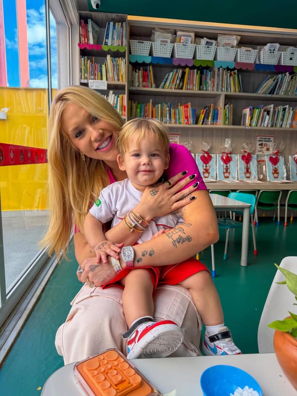 Virginia Fonseca curtiu momento com o filho, José Leonardo