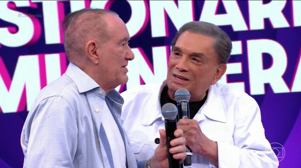 Dedé Santana e Renato Aragão juntos no Caldeirão