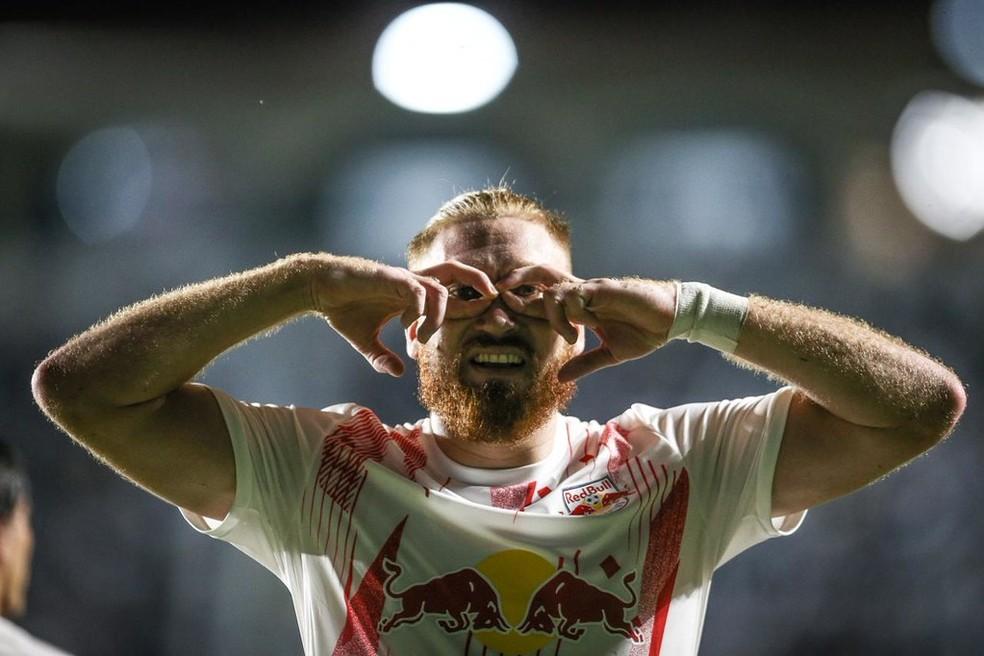 Isidro Pitta, do Red Bull Bragantino, após gol contra o Vasco