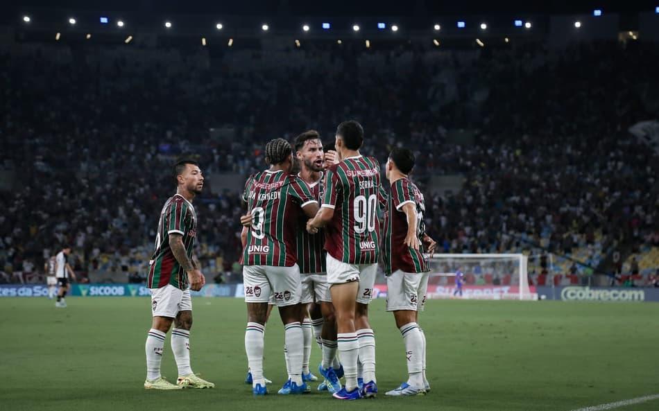 Jogadores do Fluminense no Maracanã