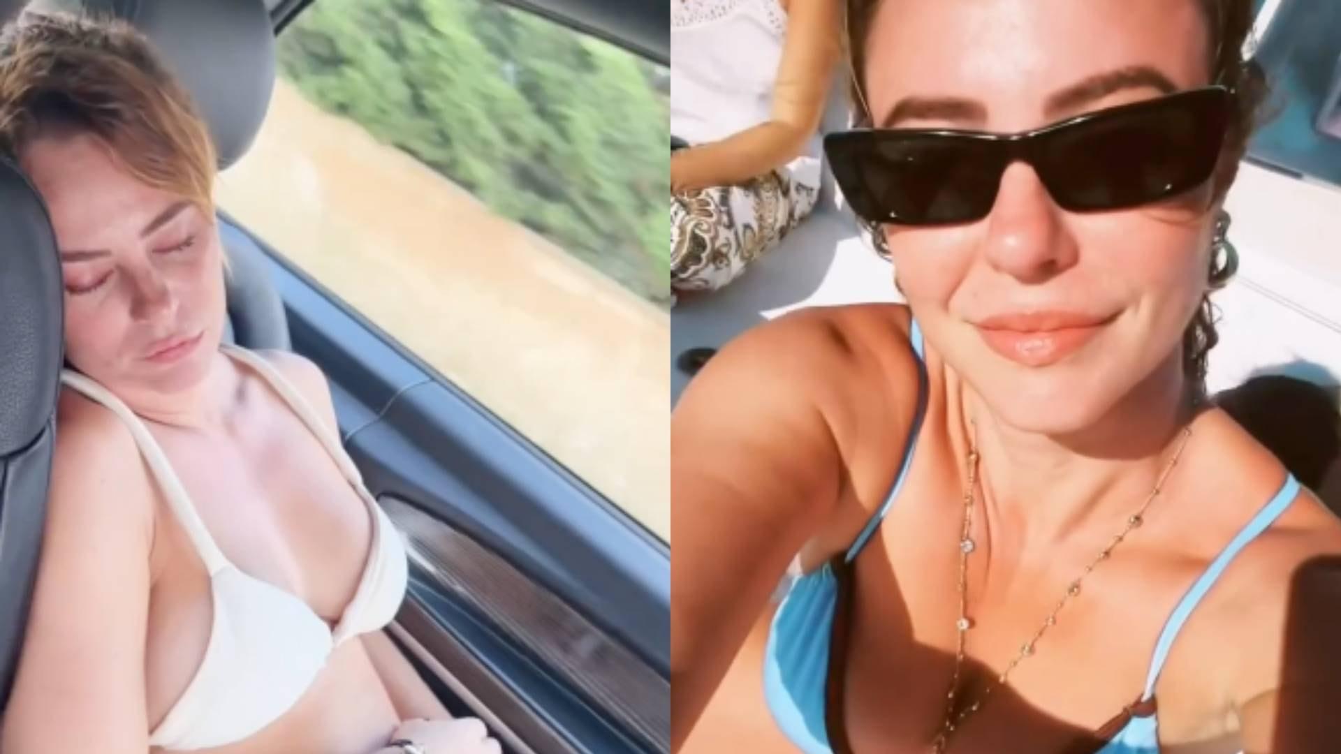 Paolla Oliveira aproveitando a cultura italiana com amigos