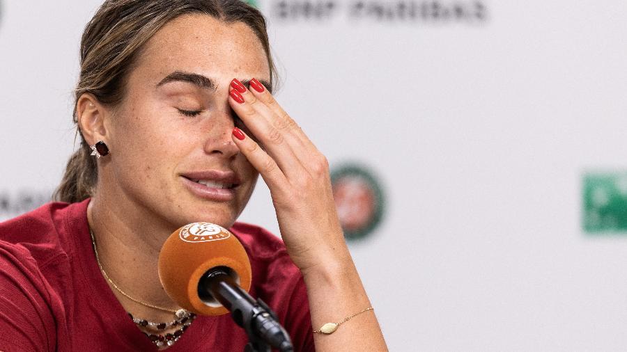 Aryna Sabalenka após derrota nas quartas de final de Roland Garros em 2026