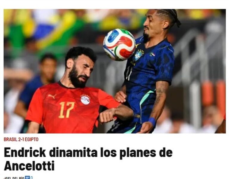 Endrick brilha em amistoso e garante vitória do Brasil sobre o Egito antes da Copa do Mundo