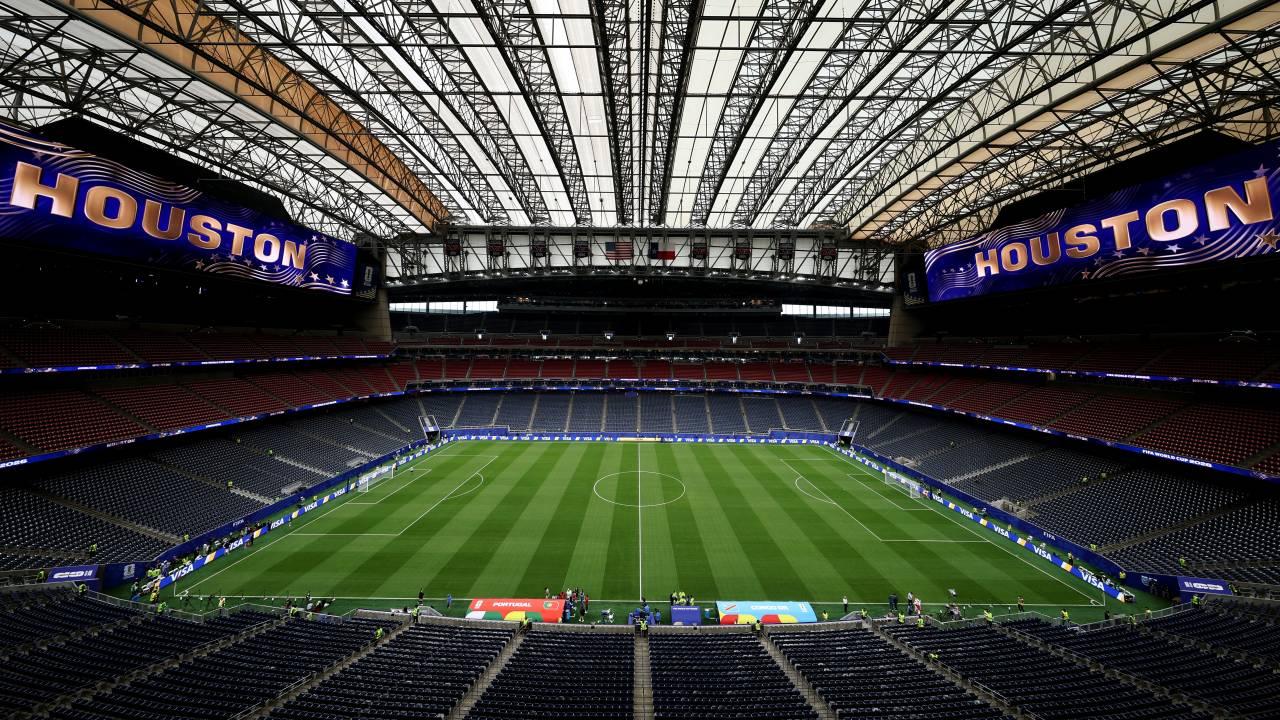 Vista do Estádio Houston antes da partida