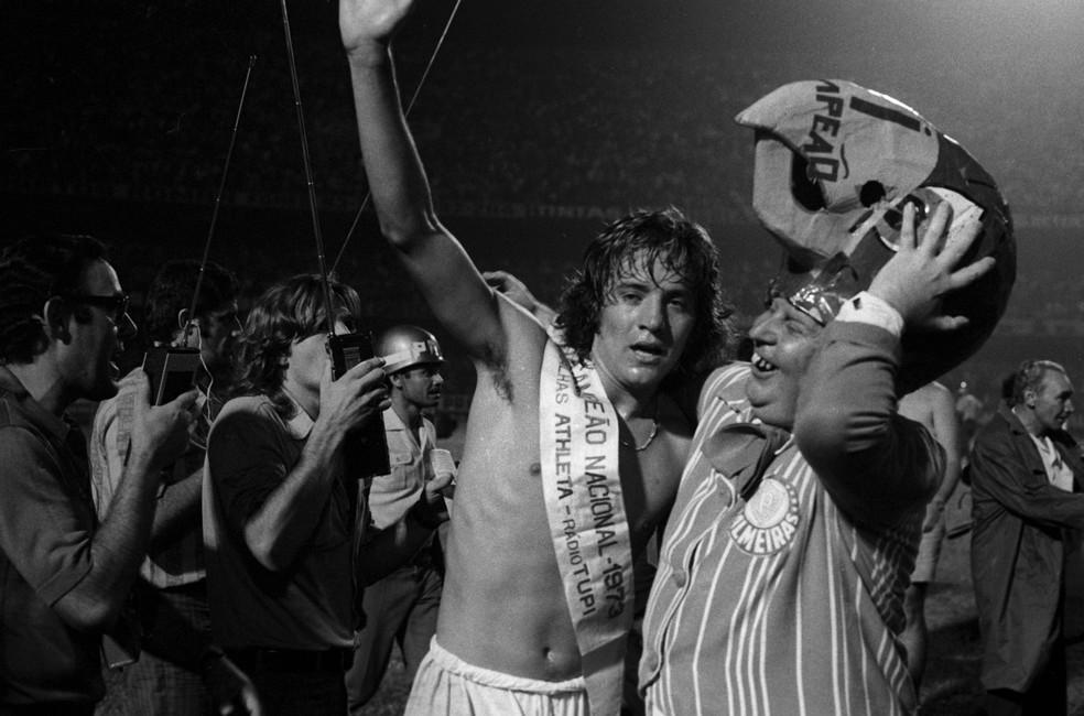 Leivinha durante título brasileiro do Palmeiras em 1973