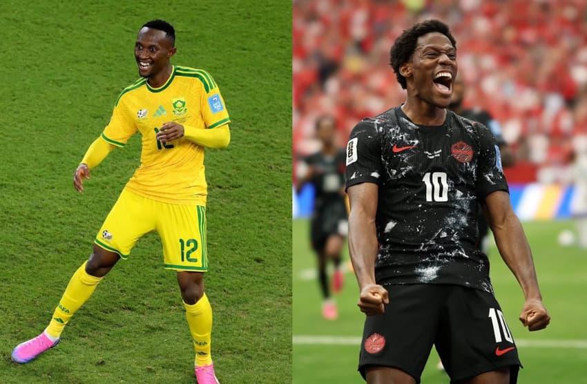 Jogador da África do Sul e do Canadá durante a Copa do Mundo