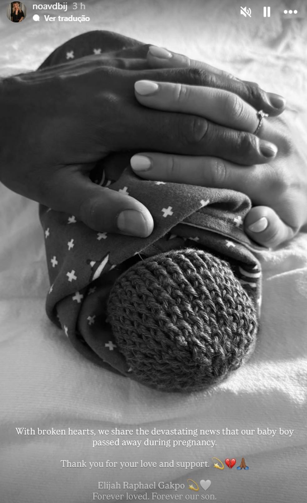 Anúncio do aborto espontâneo de Noa, namorada de Gakpo