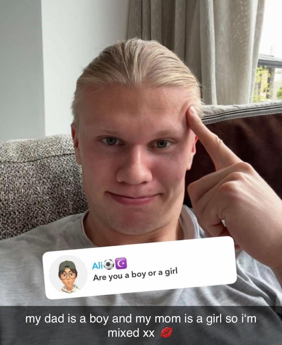 Haaland vira xodó nas redes sociais